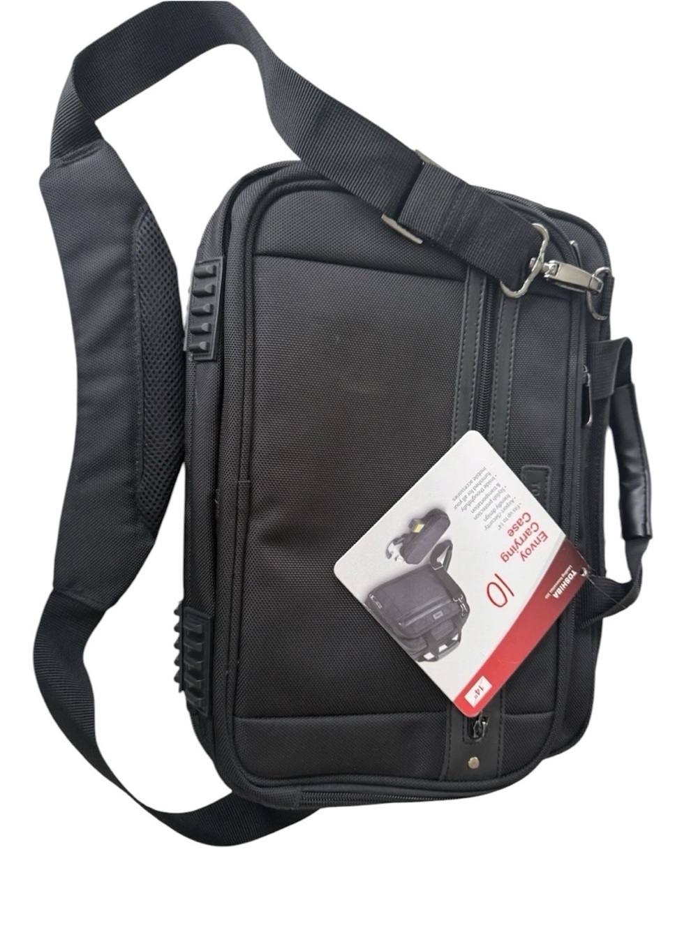 NWT Toshiba Envoy Black Laptop Shoulder Bag 14”
